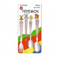 Набор столовых приборов  Теремок детский 4 предмета Крамет