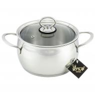 Кастрюля  нержавеющая сталь, стеклянная крышка Магнолия Классика 2,5 л Кухар