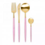 Набор столовых приборов  Goa pink gold 6 персон 24 предмета Cutipol