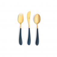 Набор столовых приборов  Alice blue gold детский 3 предмета Cutipol