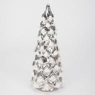 Ёлка стеклянная  с подсветкой 11х11х26 см Yancheng Shiny