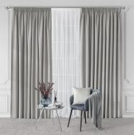 Комплект штор с подхватами  Квентин серый 260x275 см 4 предмета Togas