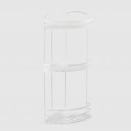 Полка в ванную угловая  3 яруса белая Teknotel