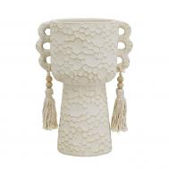 Ваза декоративная  с кисточками 18х13х24 см ГЛАСАР