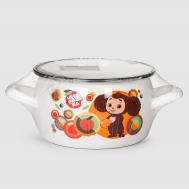 Кастрюля  Чебурашка Апельсины эмалированная 2 л HITT