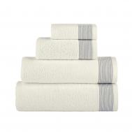 Полотенце  Colourfull махровое бело-серое 70х140 см Casa Lusso