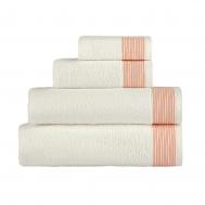 Полотенце  Colourfull махровое бело-коралловое 30х50 см Casa Lusso