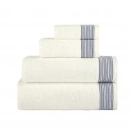 Полотенце  Colourfull махровое бело-синее 30х50 см Casa Lusso