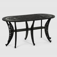 Стол овальный  на 6 персон черный IVF