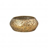 Кашпо  Гана золотистое 28х28х12 см ГЛАСАР