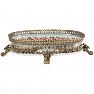 Блюдо  на ножках 35х24х9 см (31G2632/D938HC/LD3002) ГЛАСАР