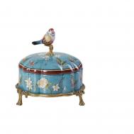 Шкатулка  с птичкой 16х14х17 см hgd2135 ГЛАСАР
