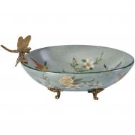 Блюдо  со стрекозой hlg2085 20х13х8 см ГЛАСАР