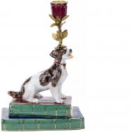 Подсвечник  собачка смотрит вправо 17х11х26 см (F1349EH/1/HF1999) ГЛАСАР