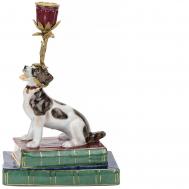 Подсвечник  собачка смотрит влево 17х11х26 см (F1349EH/2/HF1999) ГЛАСАР