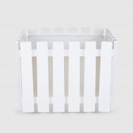 Кашпо квадратное  akasya 39x39х33 см белый Polimod