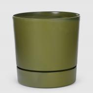 Горшок с поддоном  Begonya 20.5см зеленый Polimod