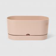 Горшок с поддоном  begonya балконный 30x14см кремовый Polimod