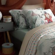 Простыня на резинке  Циркус зеленый 60x120+17 см Togas Kids