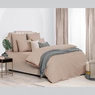 Комплект постельного белья  Лорено Двуспальный евро светло-коричневый Dome
