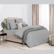Комплект постельного белья  Лорено Двуспальный евро серый Dome