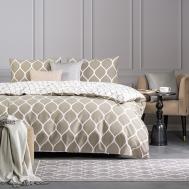 Комплект постельного белья  Харди Полуторный бежевый PRIME PRIVE