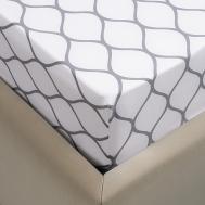 Простыня на резинке  Харди серый 180х200+30 см PRIME PRIVE