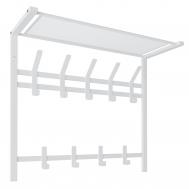 Вешалка с полкой  Торонто 22 двухъярусная белая ЗМИ