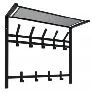 Вешалка с полкой  Торонто 22 двухъярусная чёрная ЗМИ