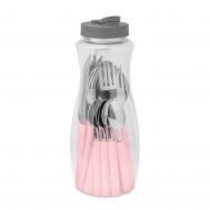 Набор столовых приборов  Gamboa розовый 16 предметов TRAMONTINA