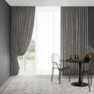 Комплект штор с подхватами  Рикелли серый 260x275 см Togas