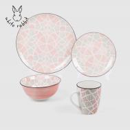 Набор посуды  Mosaic Pink 16 предметов White Rabbit