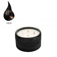 Аромасвеча  Alterna Oud рафия черная 1750 г Nour Bougie