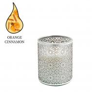 Аромасвеча  Mosaica Orange cinnamon серебро 2400 г Nour Bougie