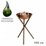Аромасвеча  Xena Citronelle anti-moustique металл 17 кг 1 м бронза Nour Bougie