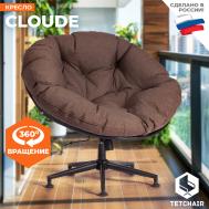 Кресло  Cloud коричневое на крестовине 97х98х90+6 см TC