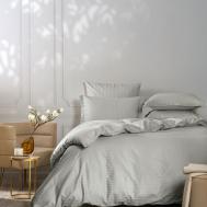 Комплект постельного белья  Люкс серый Полуторный CASSIA