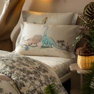 Простыня на резинке  Динно бежево-зеленый 60x120+17 см Togas Kids