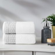 Полотенце махровое  strap 50х90 см белый-серый Ozdilek