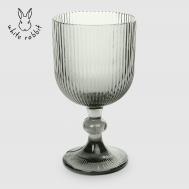 Бокал для вина  на ножке серый 320 мл White Rabbit