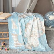 Плед  Тортуга бежево/голубой 100х150 см Togas