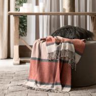 Плед  Тинто бежевый/коралловый 130х170 см Togas