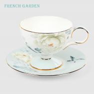 Пара чайная  Белая роза чашка 220 мл, блюдце 15 см French garden