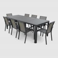 Комплект мебели  угольный 9 предметов: стол Kiplin и 8 кресел Konnor Bizzotto