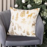 Подушка декоративная  Ларэнна экрю/золотой 45х45 см Estia