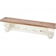 Полка-вешалка  настенная 80,5х19х26 ГЛАСАР