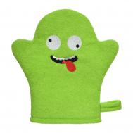 Мочалка варежка для нежной и чувствительной кожи  монстрик 19х18 см Банные Штучки