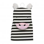 Мочалка варежка для нежной и чувствительной кожи  зебра 23х13 см Банные Штучки