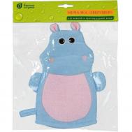 Мочалка варежка для нежной и чувствительной кожи  зверушки 23х21 см в ассортименте Банные Штучки