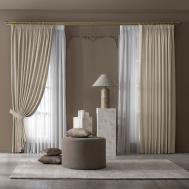 Комплект штор с подхватами  Шевалье бежевый 230x300 см 4 предмета Togas